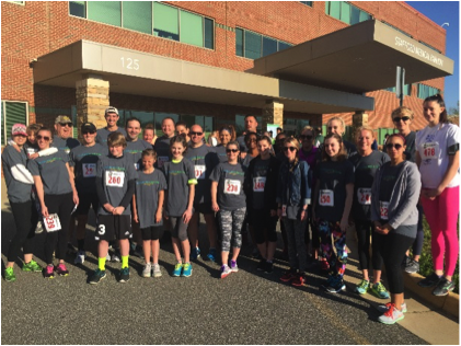 Stafford Hilldrup team at Stafford Hospital 5k