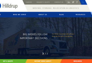 Hilldrup website homepage