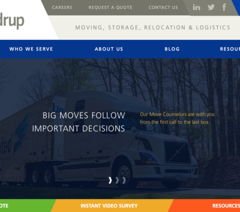 Hilldrup website homepage
