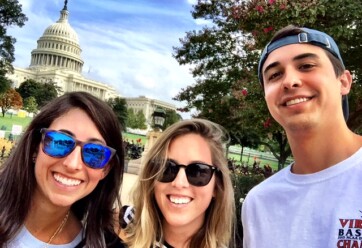 Visitor with Jordan and Charlie McDaniel in D.C.