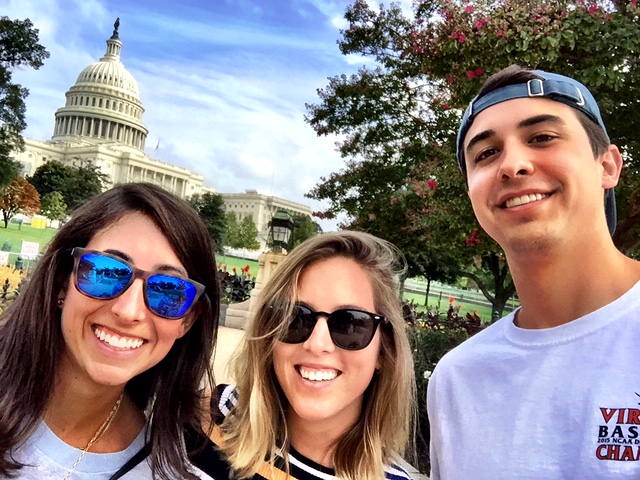 Visitor with Jordan and Charlie McDaniel in D.C.