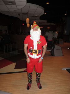 Employee dressed as an elf