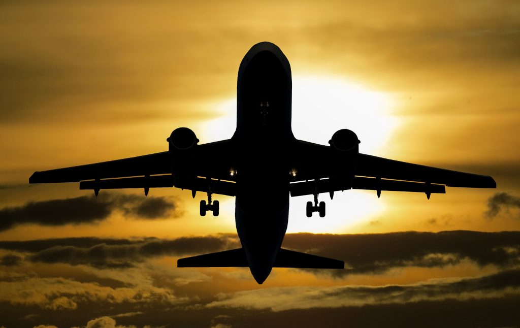 Plane in the sky