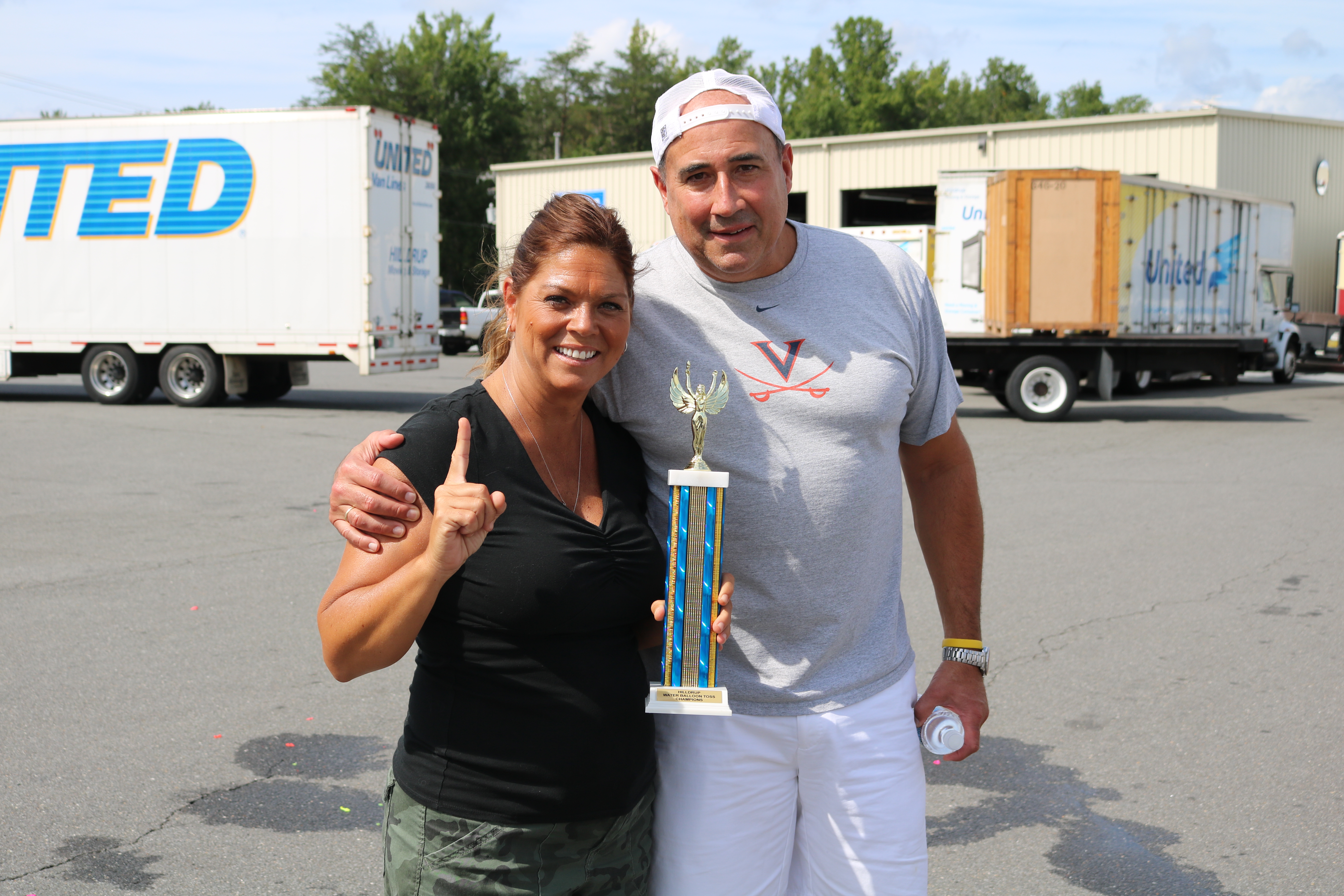 First place winners of balloon toss