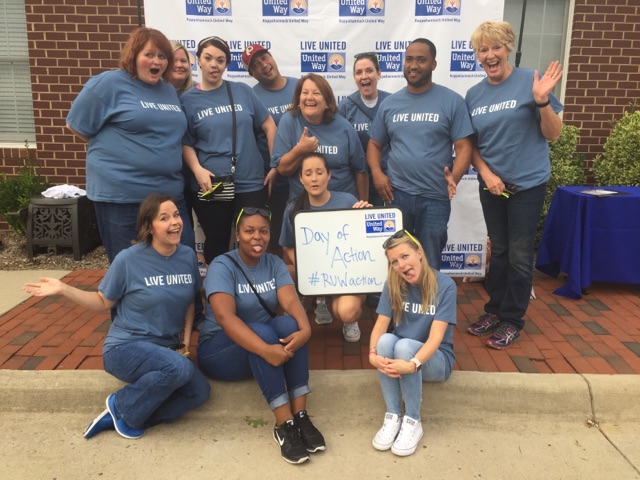 Hilldrup employees during day of action event