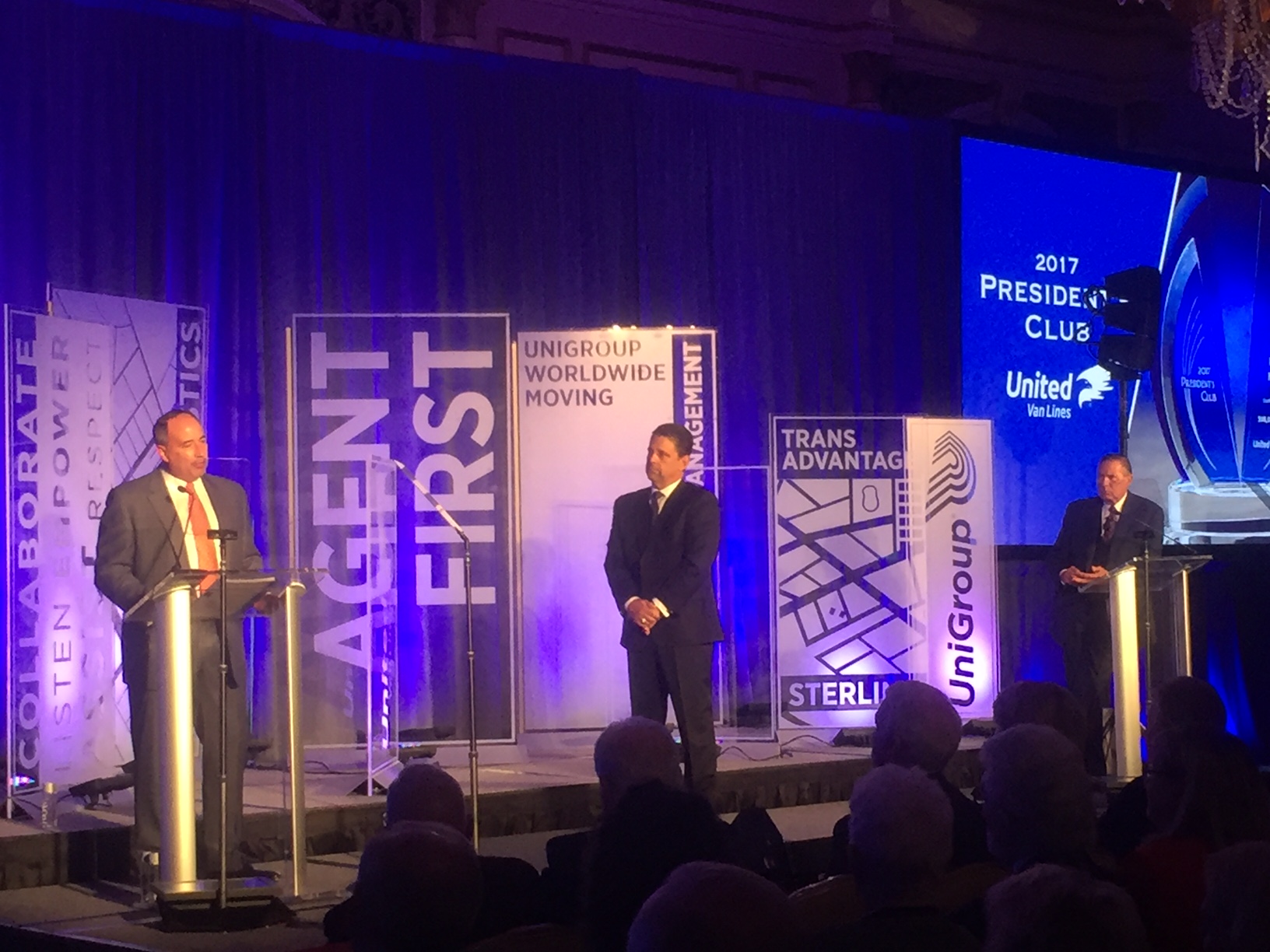 Charles W. McDaniel on stage at UniGroup