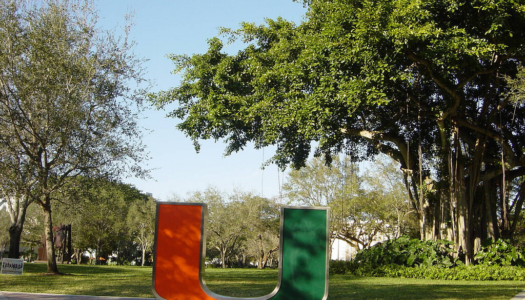 University of Miami logo outside