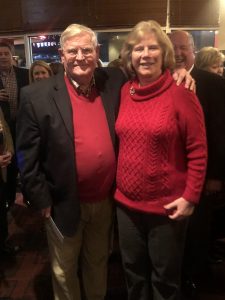 Hilldrup Christmas party winner with Onie Girton