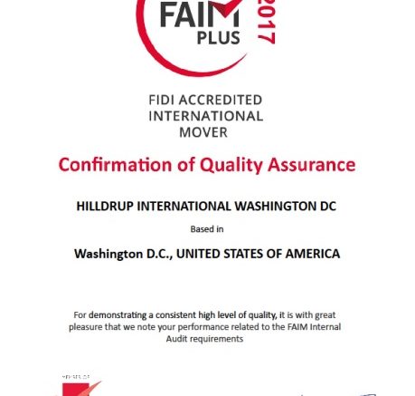 FAIM Plus certificate 2017
