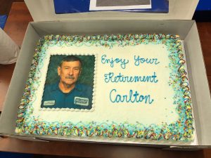 Cake for Carlton's retirement party
