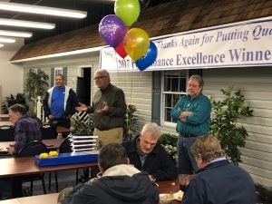 Harold Wood speaks at Hilldrup retirement event