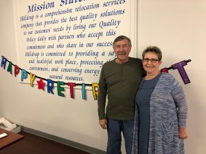 Carlton Acors and his wife at Hilldrup