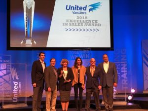 Hilldrup team supporting Cathy Whitener, 2018 Excellence in Sales Award recipient
