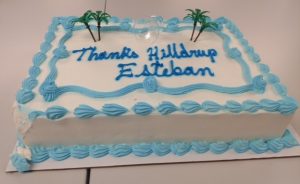 Cake for Estaban's retirement party