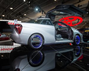 Vehicle at Toyota showroom on display