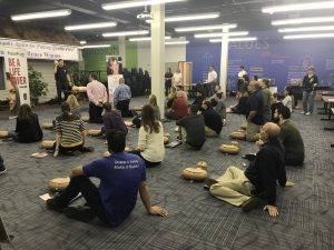Hilldrup Stafford employees listen to instruction on how to perform CPR