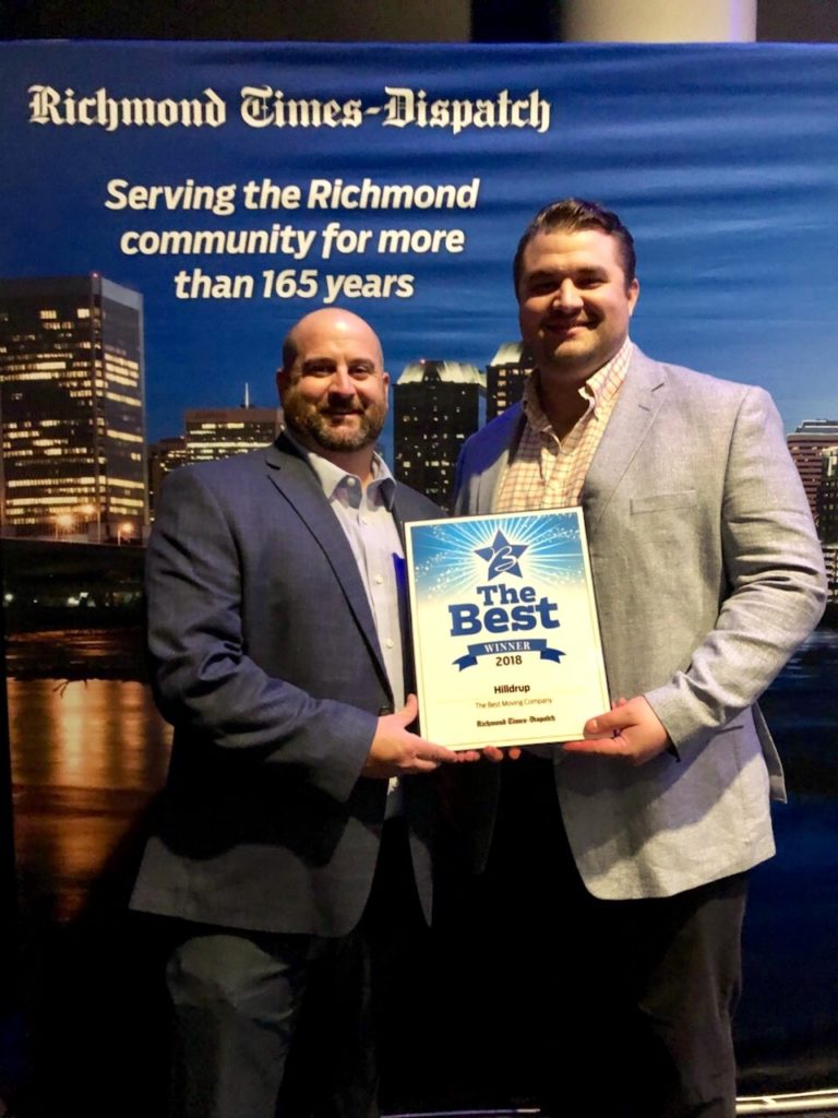 Richmond branch employees awarded with the Best Mover in Richmond 2018