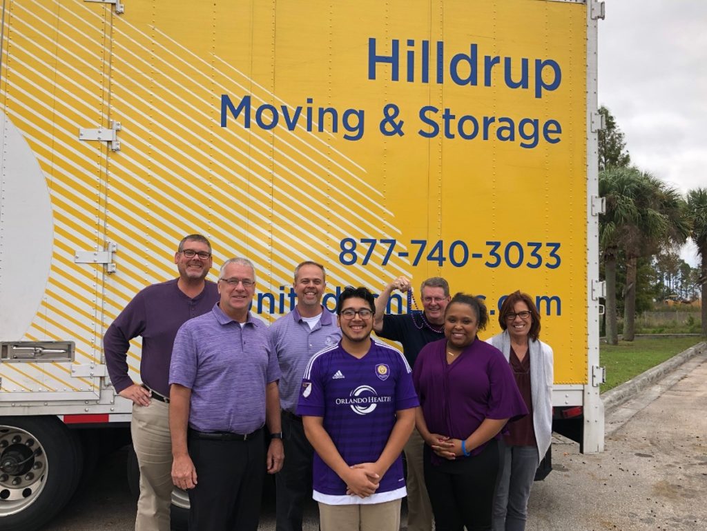 Orlando team dressed in purple