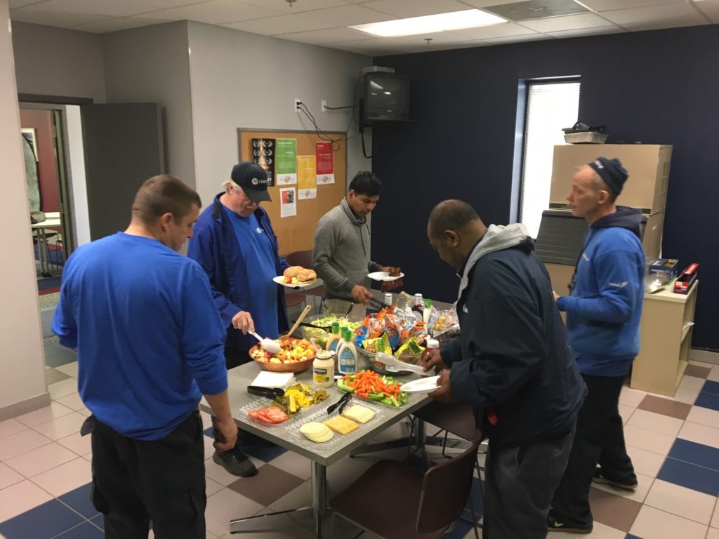 Operations team enjoys lunch