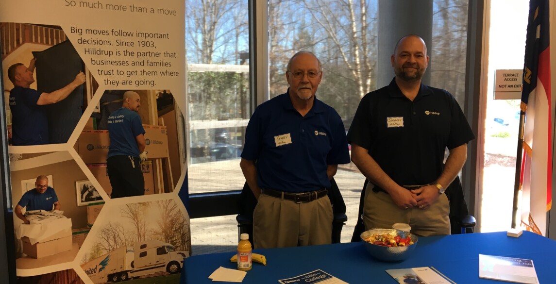 Gary Prather and Jeremy Williams preparing to meet students for future workforce