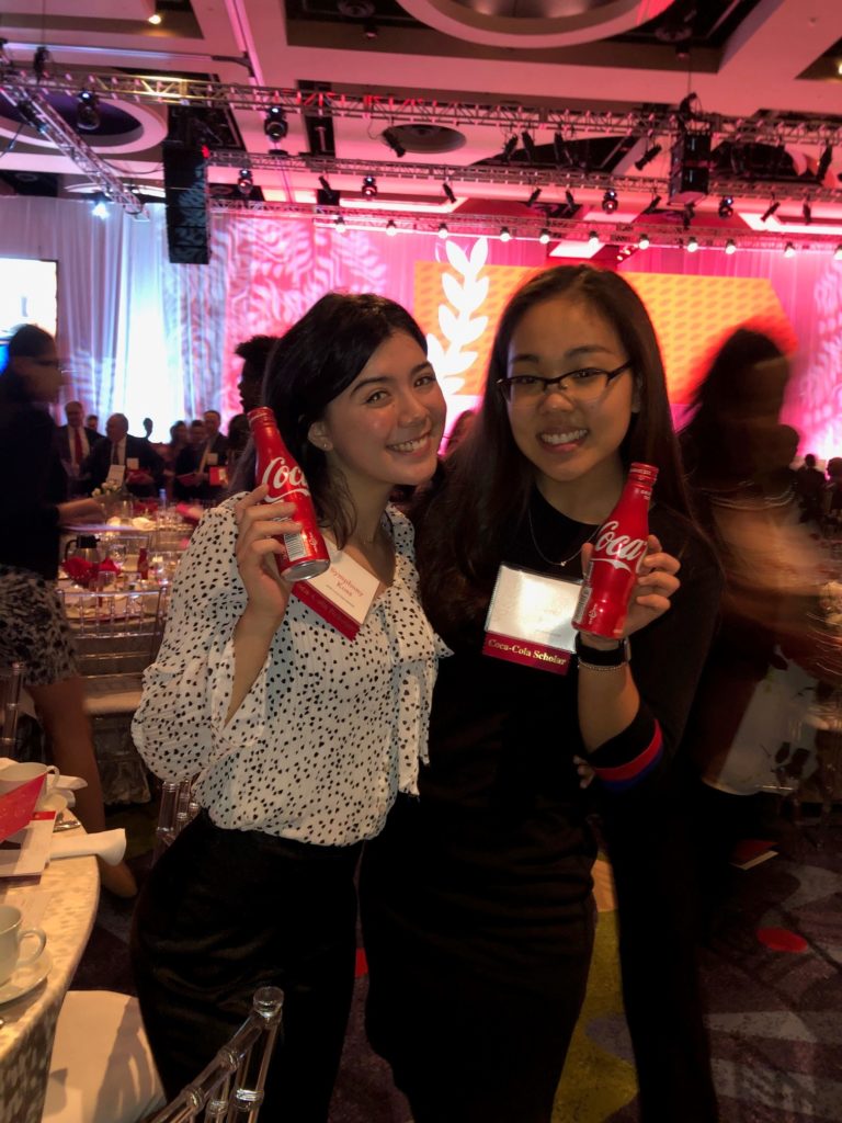 Two of the Coca-Cola scholarship winners at the event in Atlanta