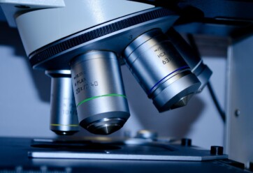 Close up of telescope in a lab