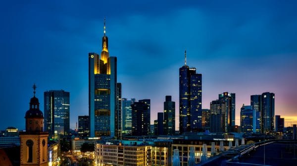 A skyline of Frankfurt