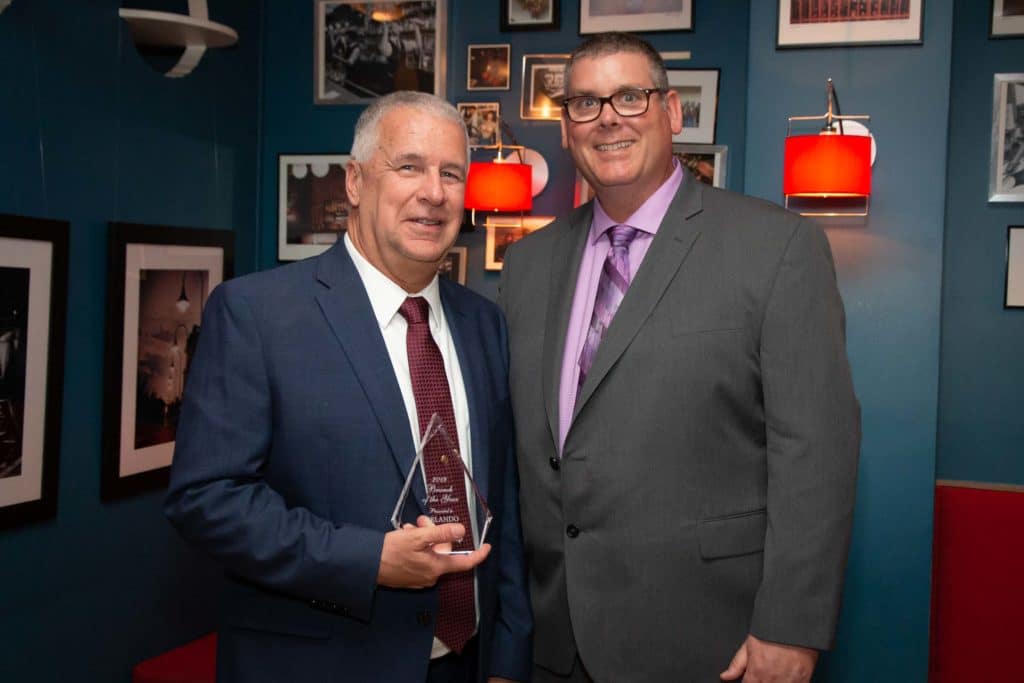 Ed Fitzgerald and Jeff Swim from Hilldrup Orlando at the Best of the Best Awards Dinner 