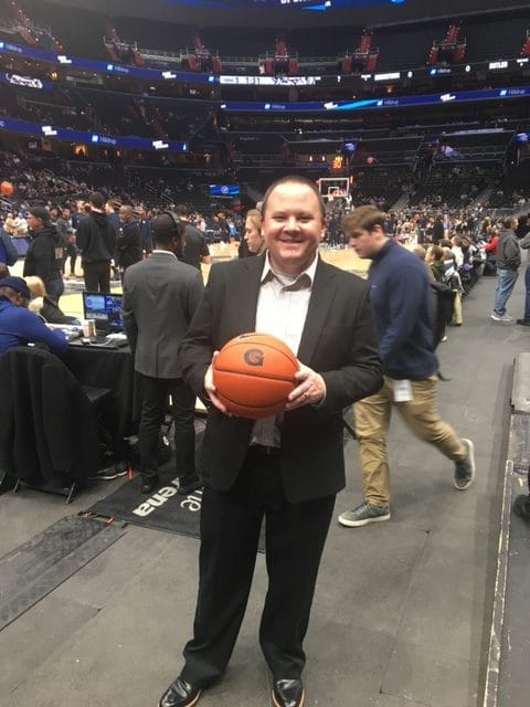 Matt Dodson in attendance at the Georgetown vs. Butler basketball game 