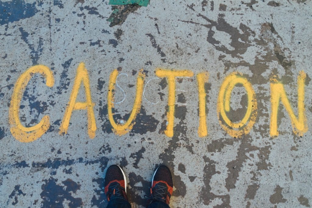 Caution on concrete