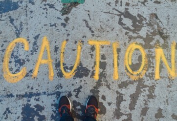 Caution on concrete