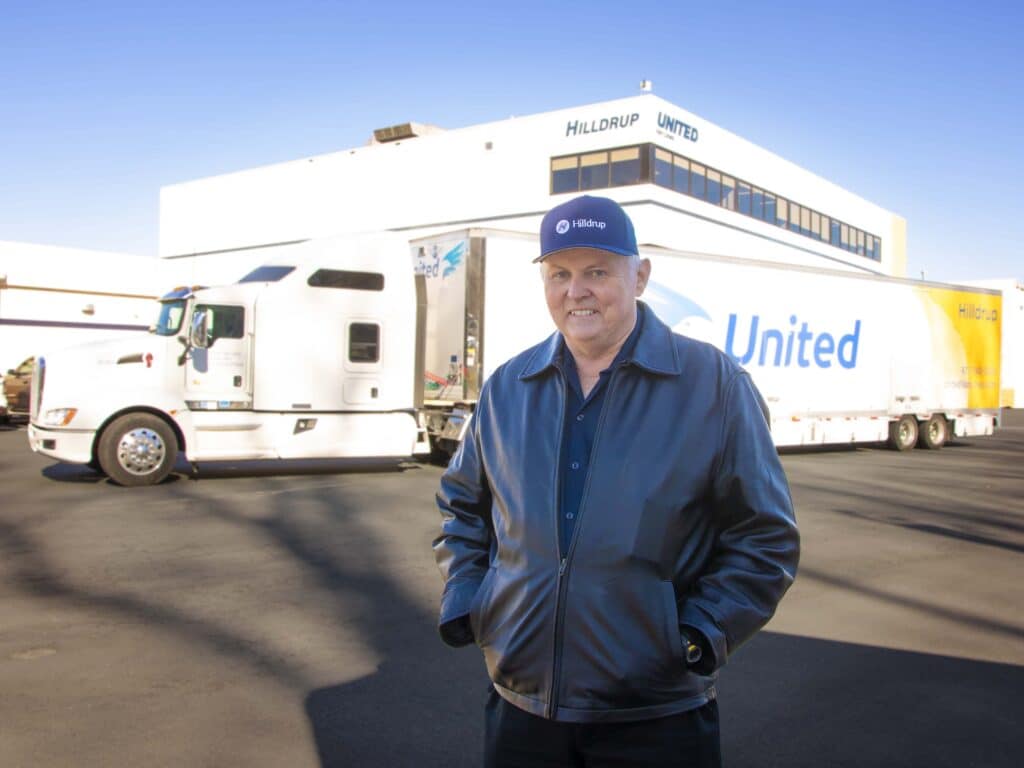 Johnny Abbott with his truck. 