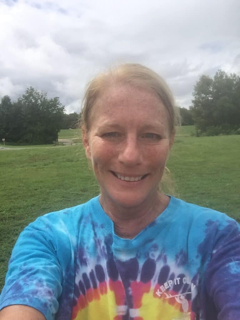 Jami McKenna snaps a selfie during her 5K to support Stafford Hospital. 