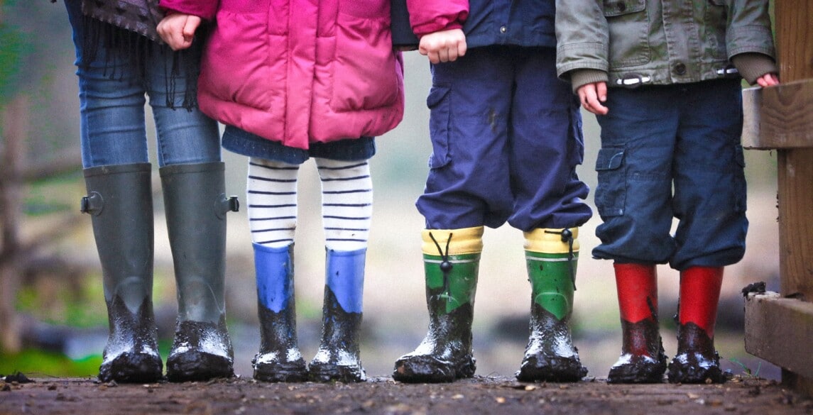 Children holding hands