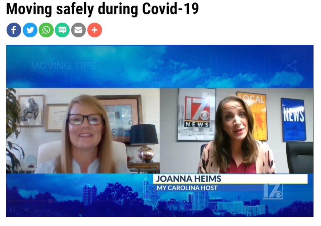 Hilldrup's Amy McKinney is featured on CBS17 News to talk about moving during COVID.