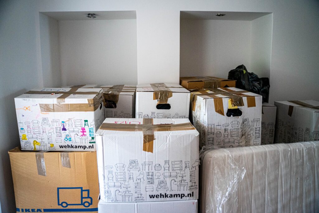 Picture of moving boxes.