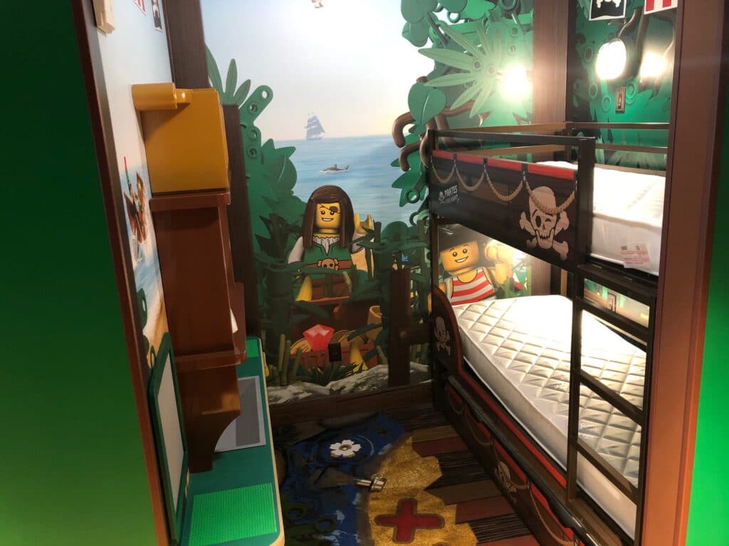 Each room at Legoland is inspired by the brand itself. 