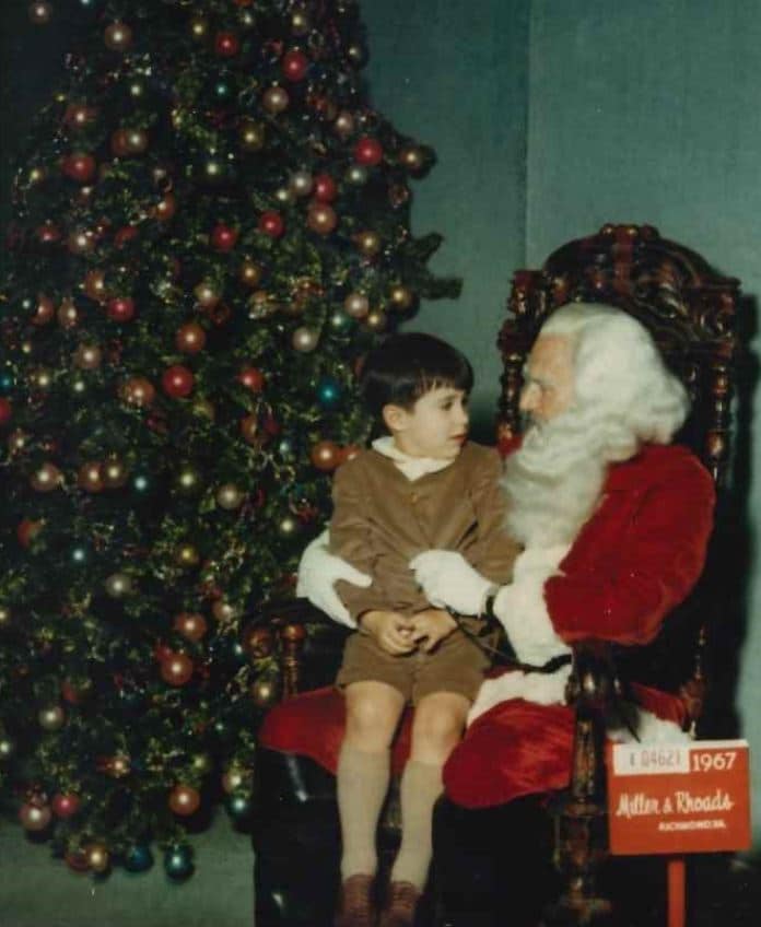 Hilldrup's President and CEO as a child on Christmas. 