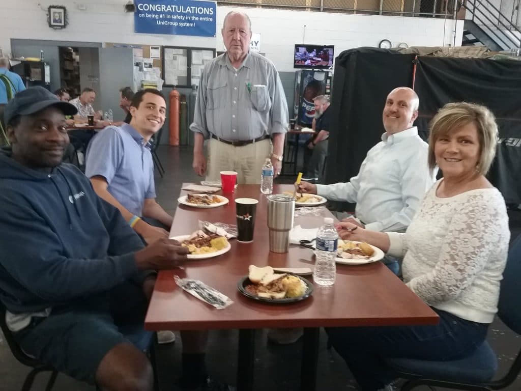 Team Hilldrup enjoys Ron Lewis' retirement party at Stafford.