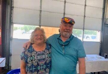 Ron Lewis and his wife at his retirement party