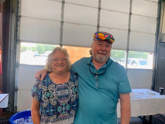 Ron Lewis and his wife at his retirement party