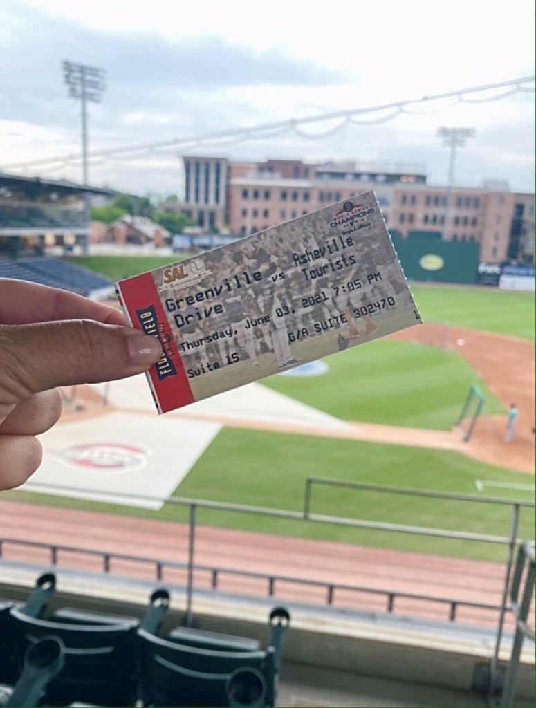 Ticket to the Greenville Drive's game. 