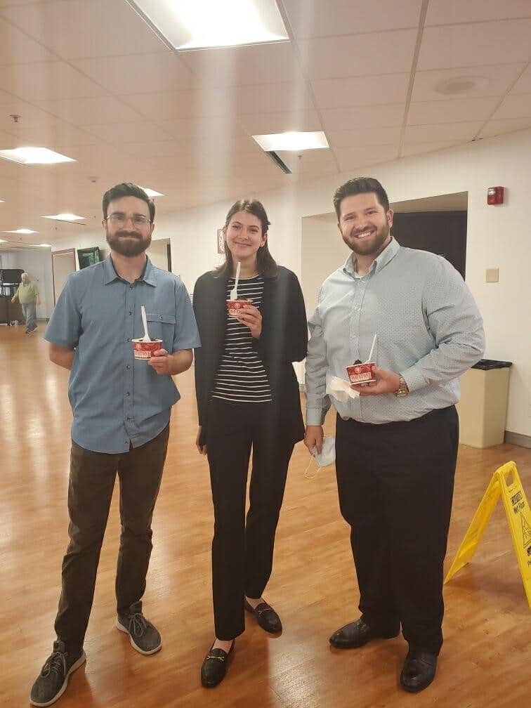 Employees at UniGroup enjoy ice cream. 