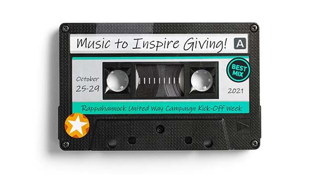 logo for United Way campaign in 2021 with cassette tape