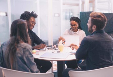 People sitting in an office