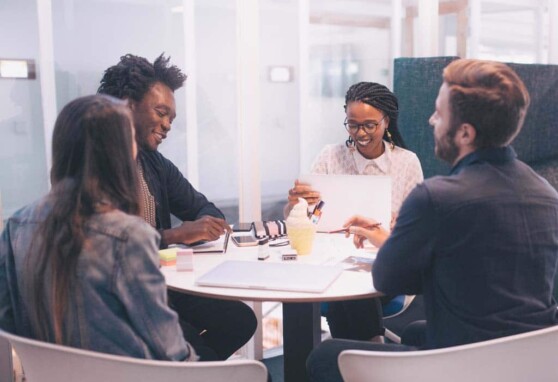 People sitting in an office