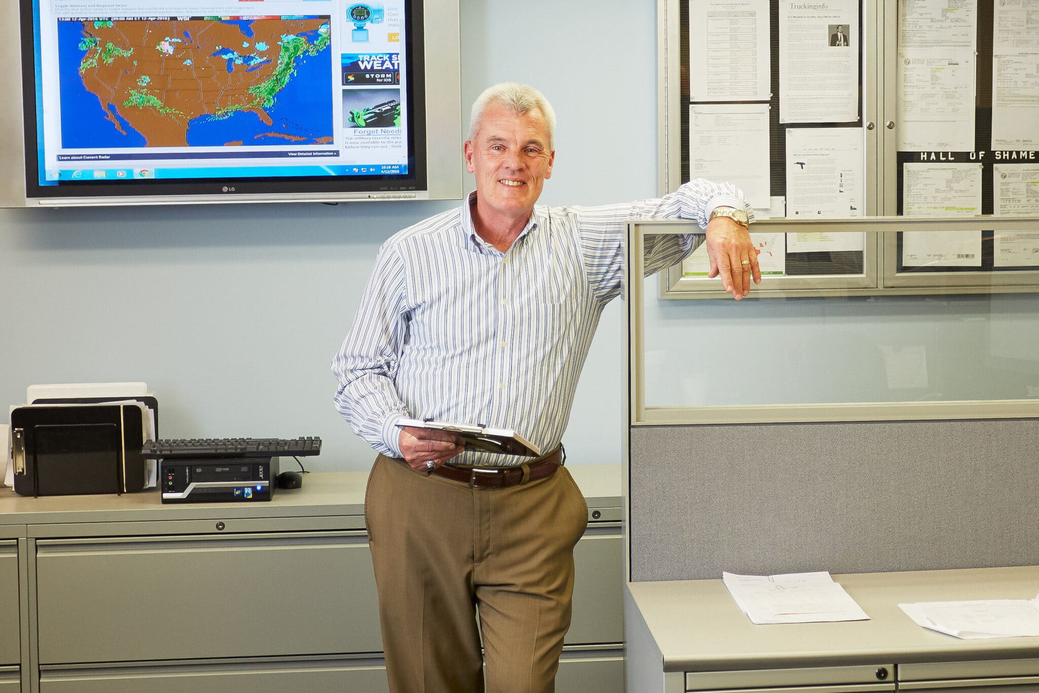 Randy standing in Operations area of office