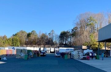 Charlotte warehouse with Girl Scout cookies