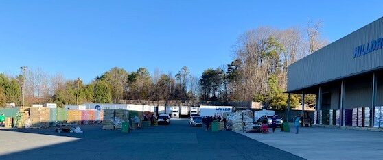 Charlotte warehouse with Girl Scout cookies