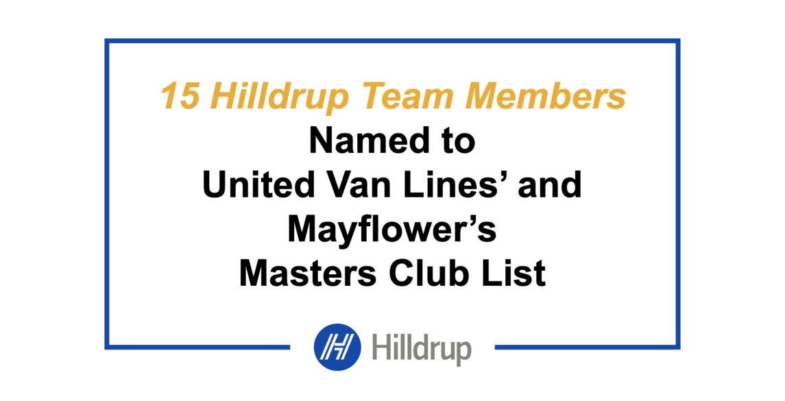 Image for Hilldrup Celebrates 15 Team Members Named to United Van Lines’ and Mayflower’s Masters Club List